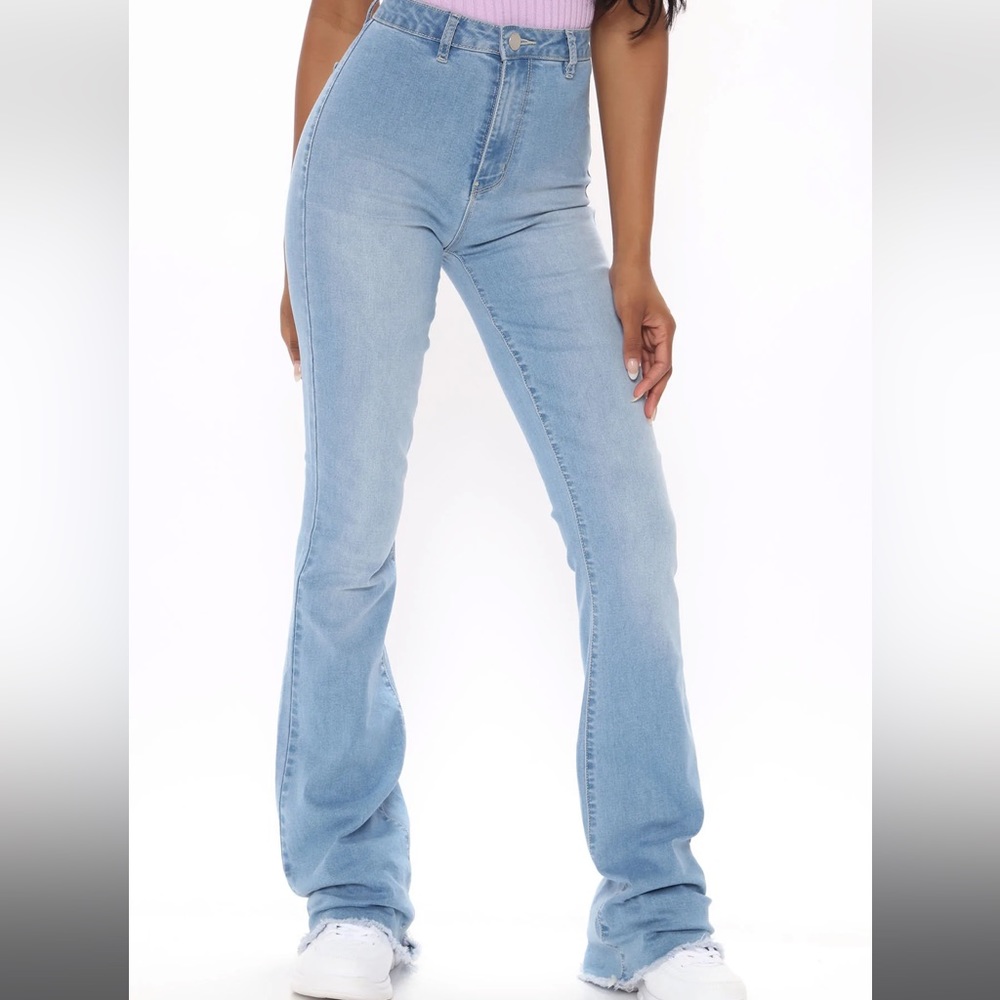 Tall high rise flare jeans